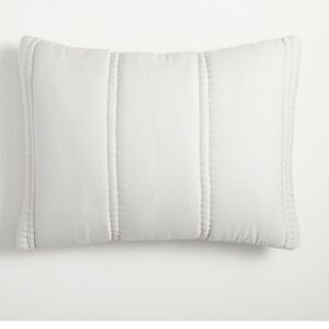 New- West Elm Silky Feel Lyocell Frost Grey Bed Plush Pillow Sham Cover